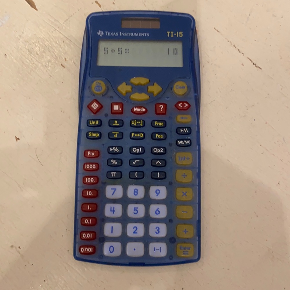 Texas Instruments TI-15 Calculator in working condition